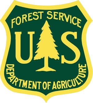 US Forest Service logo with a tree between 'U' and 'S'.