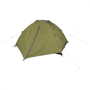 a man in a tent