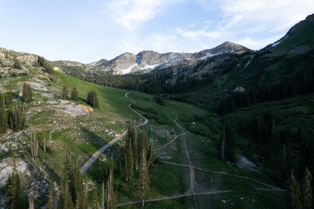 Aerial of Uinta Wasatch Cache National Forest Mountain Range in Utah