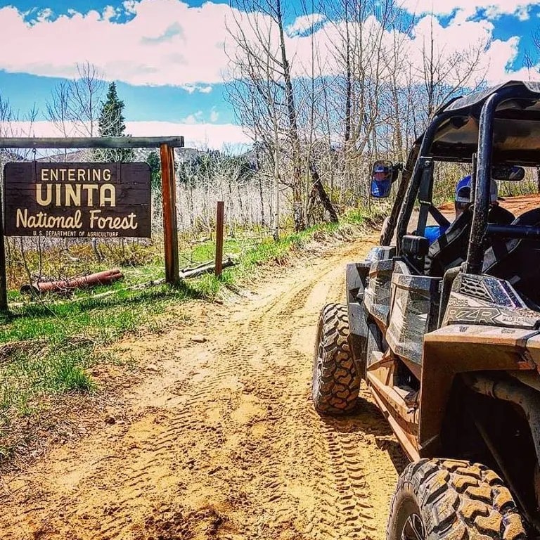 Uinta-recreation-national-forest a tractor on a dirt road